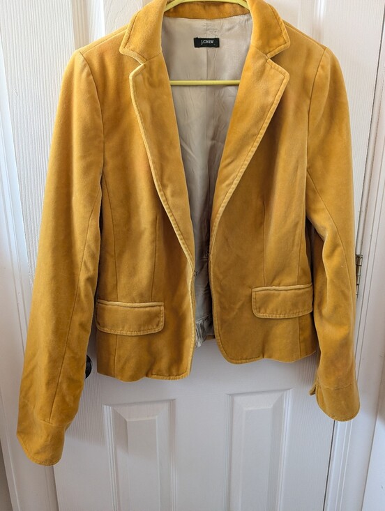 J. Crew Jackets & Blazers - J. Crew Women's Golden Yellow Velvet Blazer